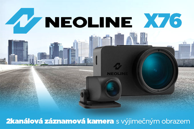 Palubní kamera do auta, 2x FullHD, CPL filtr, parkovací režim Neoline X76
