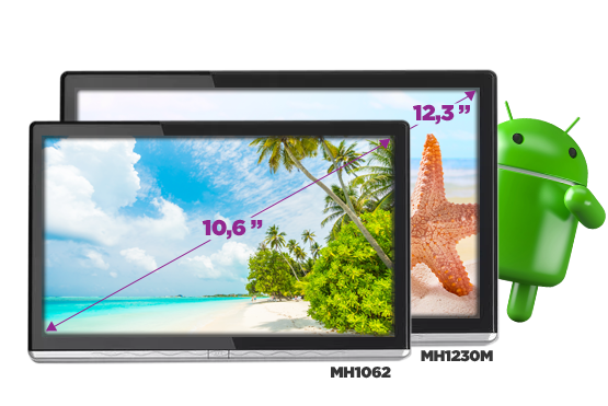 Multimediální dotykový monitor na opěrku, Android10