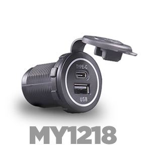 MY1218 Nabíjačka USB-A & USB-C zabudovateľná, 5V, 4.2A