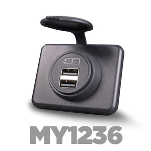 MY1236 Nabíjačka USB-A 2x, zabudovateľná, 5V, 4.2A