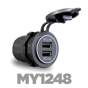 MY1248 Nabíjačka USB-A 2x, zabudovateľná, 5V, 4.2A