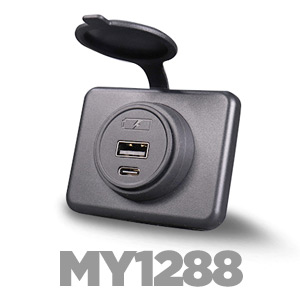 MY1288 Nabíjačka USB-A & USB-C zabudovateľná, 5V, 4.2A