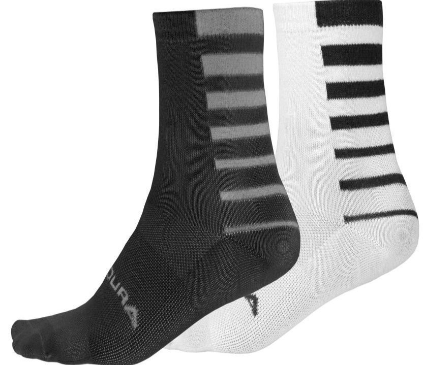 ENDURA - ponožky CoolMax® Stripe 2 páry černá