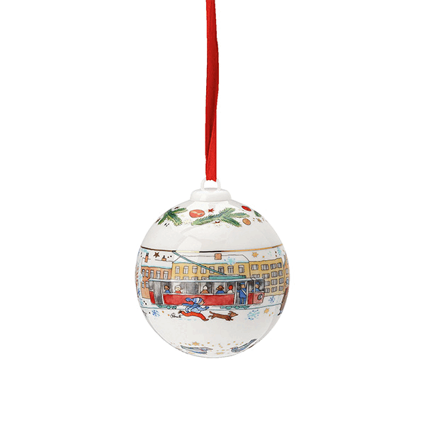 Rosenthal Porcelánová ozdoba na stromeček Koule, Christmas Sounds, Ø 6 cm 02252-722991-27940