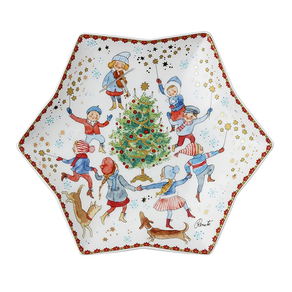 Rosenthal Vánoční talíř ve tvaru hvězdy, Christmas Sounds, Ø 24 cm 02473-727448-25381