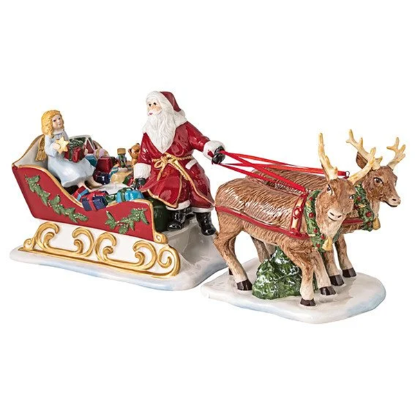 Villeroy & Boch Christmas Toys dekorace / svícen, Santovo spřežení, 36 cm 14-8327-6644